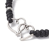 Heart Alloy Charm Bracelets BJEW-JB11503-02-3