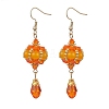 Natural Yellow Jade Dangle Earrings EJEW-MZ00669-01-2
