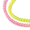 Transparent Gradient Color Glass Beads Strands GLAA-H021-01A-20-3