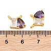 Brass Pave Cubic Zirconia Charms CU-CBA6A75-03G-08-3