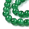 Spray Painted Crackle Glass Beads Strands X-CCG-Q001-8mm-17-01-2