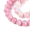 Anti-Tarnish Electroplate Glass Beads Strands GLAA-N056-6mm-04-4