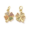 Brass Micro Pave Colorful Cubic Zirconia Charms KK-E068-VF123-1