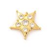 Brass Micro Pave Cubic Zirconia Pendants KK-U033-06G-01-1