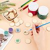 Olycraft 200Pcs 2 Style Unfinished Wood Cabochons WOOD-OC0002-54-3