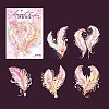 5Pcs 5 Styles Feather Waterproof PET Stickers Sets DIY-B071-03B-2