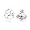 Tarnish Resistant 304 Stainless Steel Stud Earrings EJEW-F234-01P-2