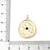 Brass Micro Pave Clear Cubic Zirconia Pendants KK-R213-18G-3