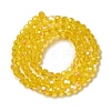 Electroplate Transparent Glass Beads Strands EGLA-A035-T4mm-L03-2