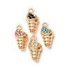 Alloy Rhinestone Pendants RB-CBAA597-01G-1