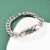 304 Stainless Steel Cuban Link Chain Bracelets for Men Women BJEW-G766-05P-03-3