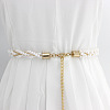 Alloy & Plastic Imitation Pearl Twisted Waist Chains for Women WG1D18B-03-1