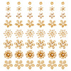 ARRICRAFT 64Pcs 8 Styles Brass Bead Caps KK-AR0003-57-1