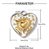 Two Tone 304 Stainless Steel Pendants STAS-OY012-81G-2