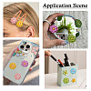 50Pcs 5 Colors 3D Opaque Resin Cabochons RESI-TA0005-02-8
