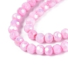 Anti-Tarnish Electroplate Glass Beads Strands EGLA-ZX010-4mm-02-5