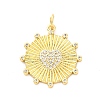 Brass Micro Pave Cubic Zirconia Pendants KK-D325-61G-02-1