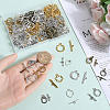 120Pcs 12 Styles Tibetan Style Toggle Clasps FIND-SP0001-25-3