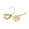 Teardrop Brass Stud Earrings EJEW-R162-01G-01-2