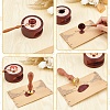 Brass Wax Seal Stamp with Rosewood Handle AJEW-WH0412-0290-3