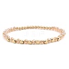 Narual White Jade & Synthetic Non-magnetic Hematite Beads Stretch Bracelets for Women KP6261-10-1