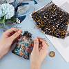50Pcs Gold Stamping Moon & Star Organza Drawstring Gift Storage Bags OP-BBC0001-03A-02-3
