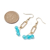 Imitation Jade Glass Dangle Earrings EJEW-JE05924-02-3