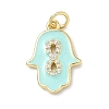 Brass Micro Pave Cubic Zirconia Pendants KK-H255-09G-01-1