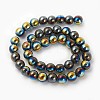 Electroplated Non-magnetic Synthetic Hematite Beads G-P408-A-4mm-2