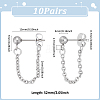 10Pair 304 Stainless Steel Ball Stud Earring EJEW-UN00022-3