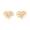 Brass Micro Pave Clear Cubic Zirconia Charms KK-N231-376-2