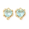 Brass Micro Pave Cubic Zirconia Charms KK-L208-06G-01-2