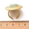 Natural Green Aventurine Chip Finger Rings for Women RJEW-R012-06G-03-3