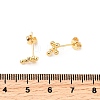 Brass Cross Stud Earrings EJEW-A135-18G-5