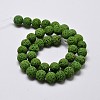 Natural Lava Rock Round Bead Strands X-G-I124-8mm-03-3