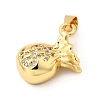 Brass Micro Pave Cubic Zirconia Pendants KK-I360-050G-2