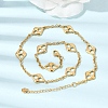 304 Stainless Steel Link Chain Necklaces for Women NJEW-G197-01G-01-2