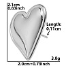 Stylish 304 Stainless Steel Heart Stud Earrings for Women IH1399-1-1