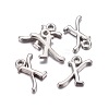 Platinum Plated Alloy Letter Pendants LS-PALLOY-J718-01P-X-2
