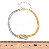 Duo Tone Brass Chain Knot 2-Strand Bracelets for Women KK-CBA68DA-17A-GP-5