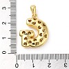 Brass Micro Pave Cubic Zirconia Pendants KK-E061-03G-07-3