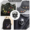 6Pcs Skull Alloy Lapel Pin Backs for Backpack Clothes JEWB-PH0001-37-5
