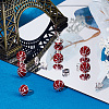 4 Pairs Sport Ball Alloy Stud Earrings for Women EJEW-BBC0001-52D-4