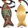 Alloy Enamel Colorful Fish Pendant Long Necklaces FS-WG9FE3F-01-5