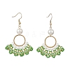 Glass Braided Beads Dangle Earrings EJEW-MZ00747-5