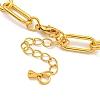 Brass Paperclip Chains Bracelets for Women BJEW-G703-09G-3