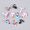 Mushroom Theme Opaque Resin Cabochons CRES-T025-22-1
