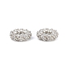 Brass Micro Pave Clear Cubic Zirconia Beads CU-CBA6A75-27P-1