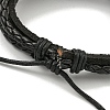 PU Imitation Leather Braided Cord Bracelets BJEW-P329-02B-AS-3