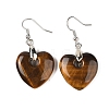 Natutal Tiger Eye Dangle Earrings EJEW-F343-D08-2